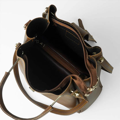 SIGMA 3PC HAND BAG CHOCO BROWN