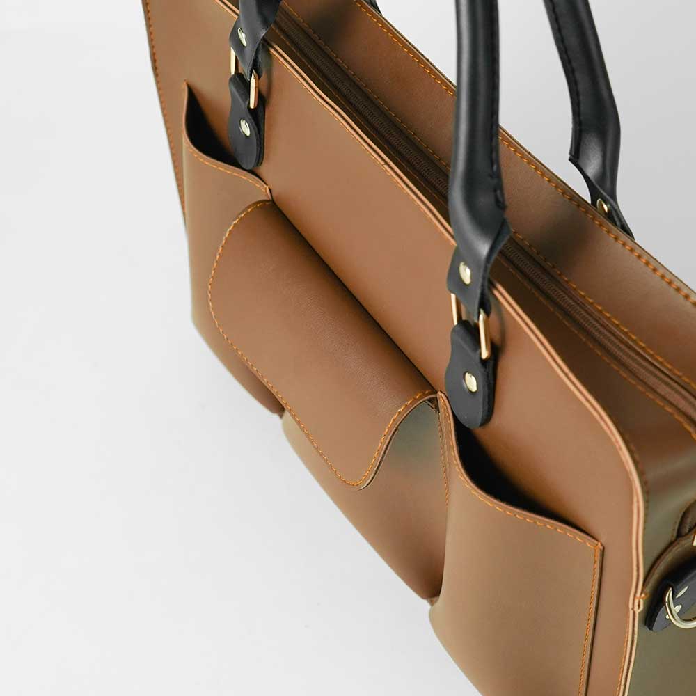 FLIP LAP LAPTOP BAG BROWN
