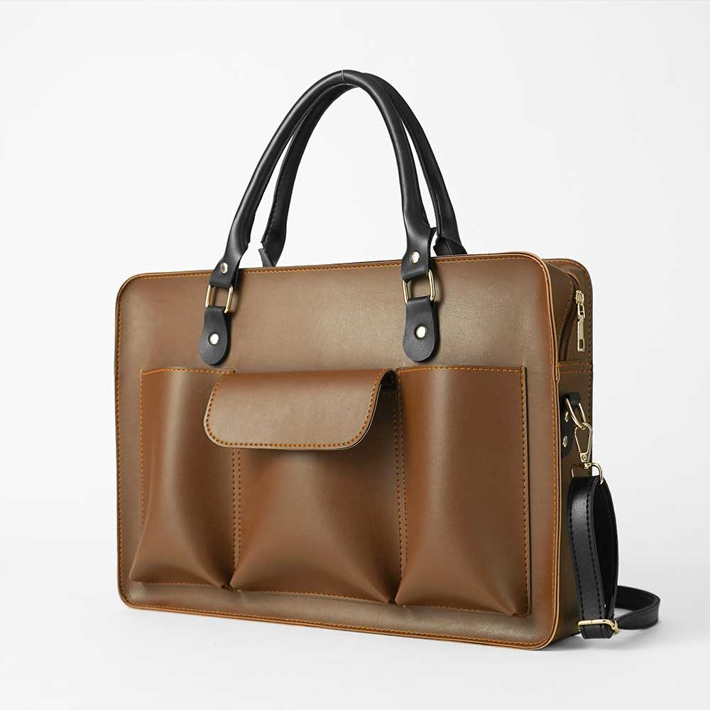 FLIP LAP LAPTOP BAG BROWN