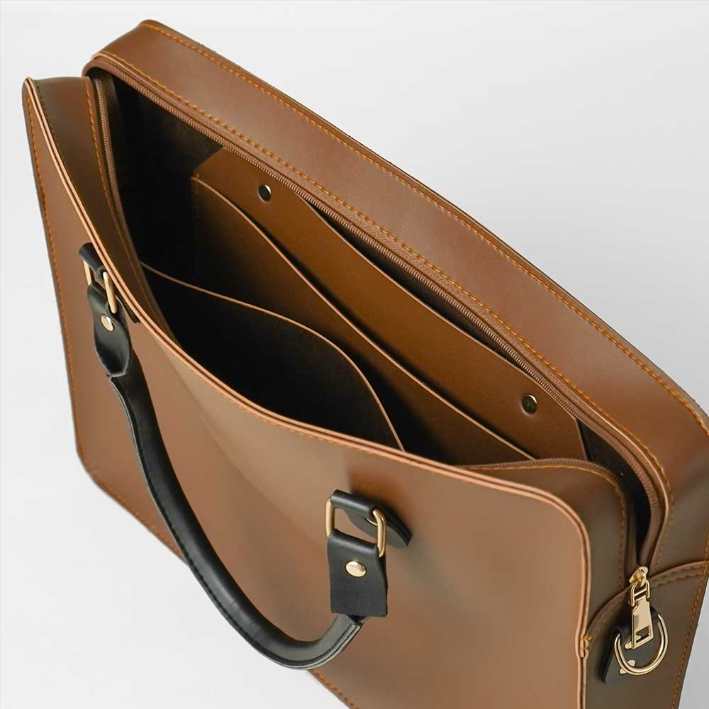 FLIP LAP LAPTOP BAG BROWN