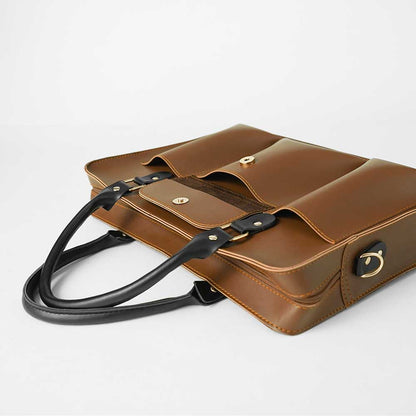 FLIP LAP LAPTOP BAG BROWN