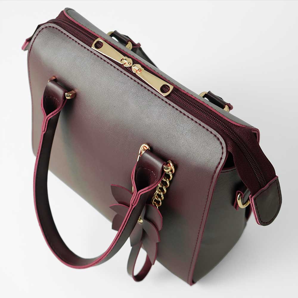 FIXIEO TOPE HANDLE BAG MAROON