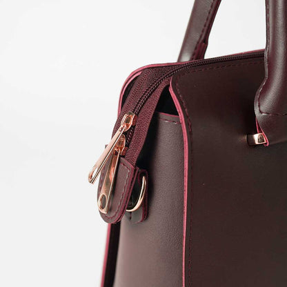 FIXIEO TOPE HANDLE BAG MAROON