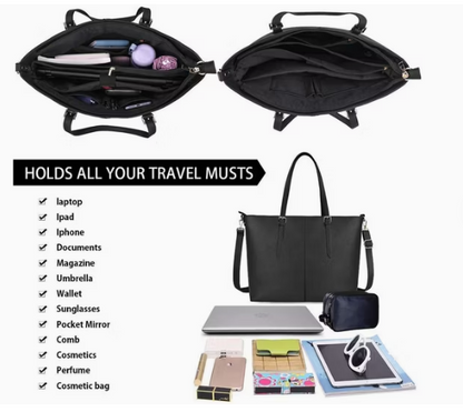 FALCON TOTE HAND BAG BLACK