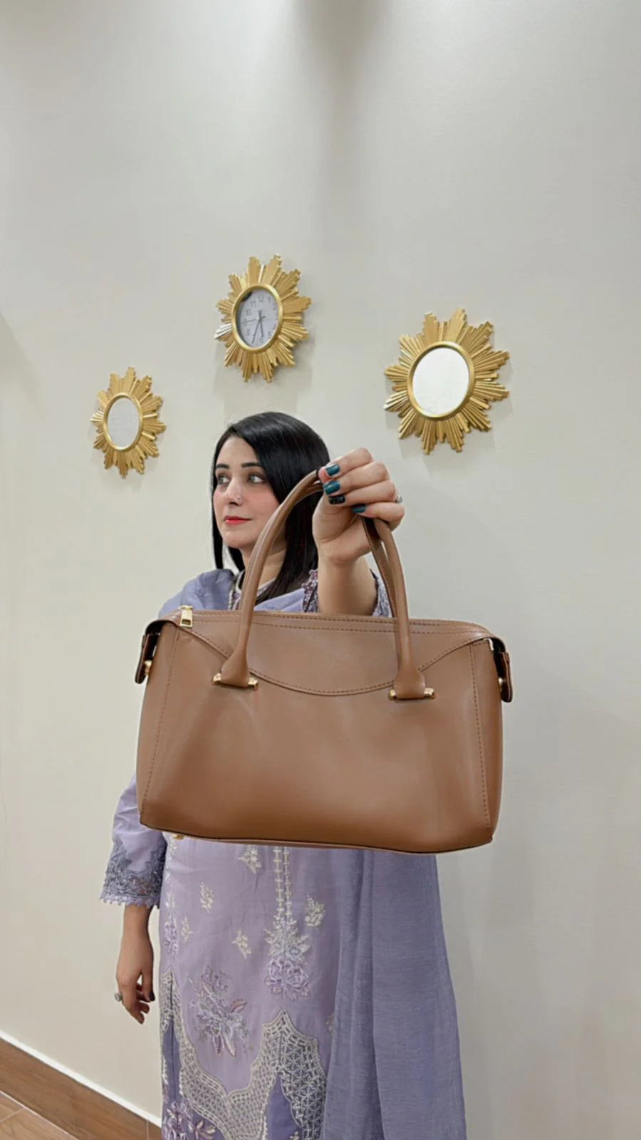 DEMPLE TOP HANDLE BAG BROWN