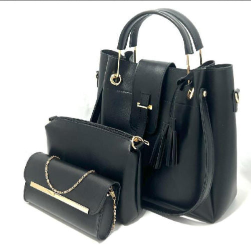 LUXURY 3PC BAG SET BLACK