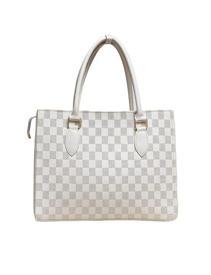 CHECKER HAND BAG PINK