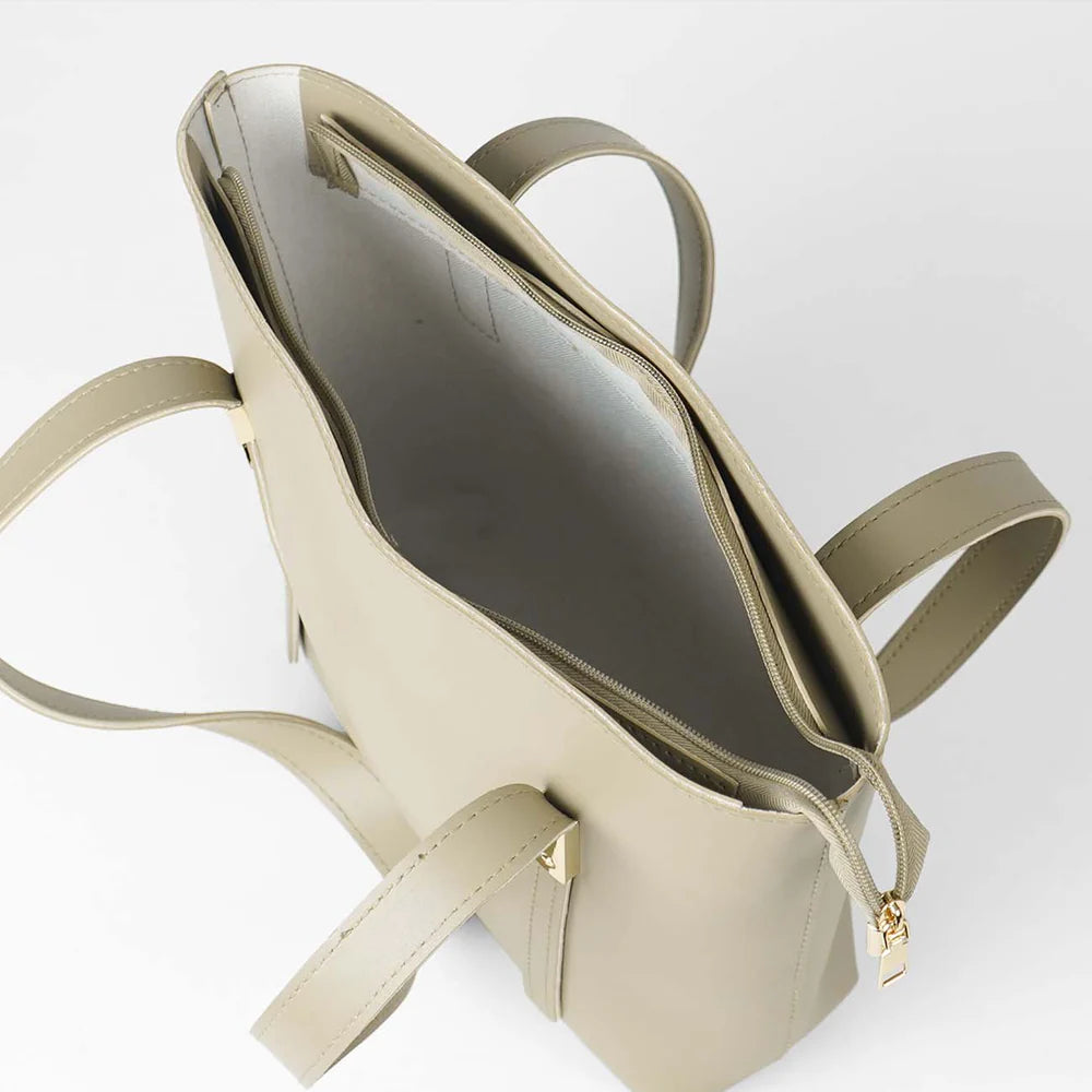 SLEEK TOTE 3PC HAND BAG BAIGE