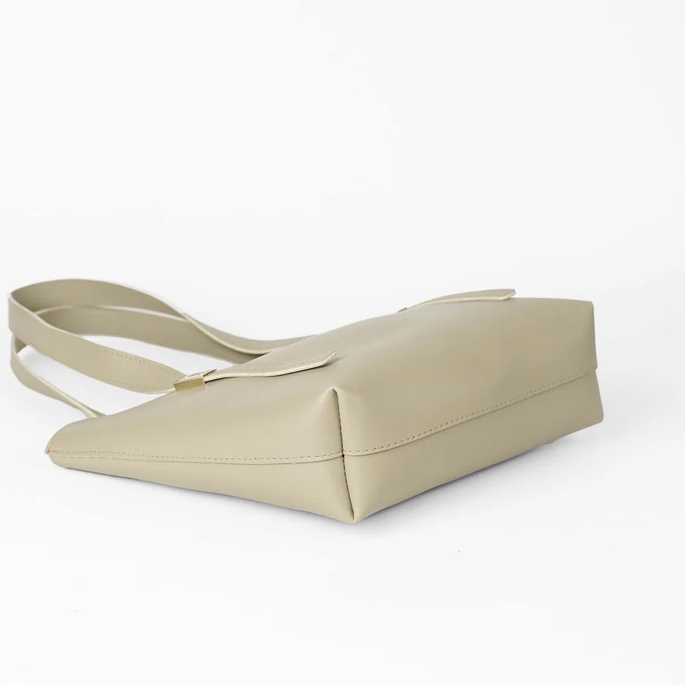 SLEEK TOTE 3PC HAND BAG BAIGE