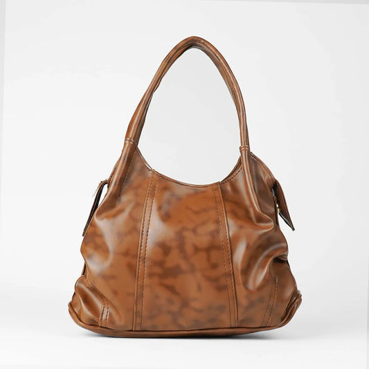 LAME SOFT BAG BROWN