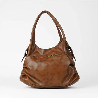 LAME SOFT BAG BROWN